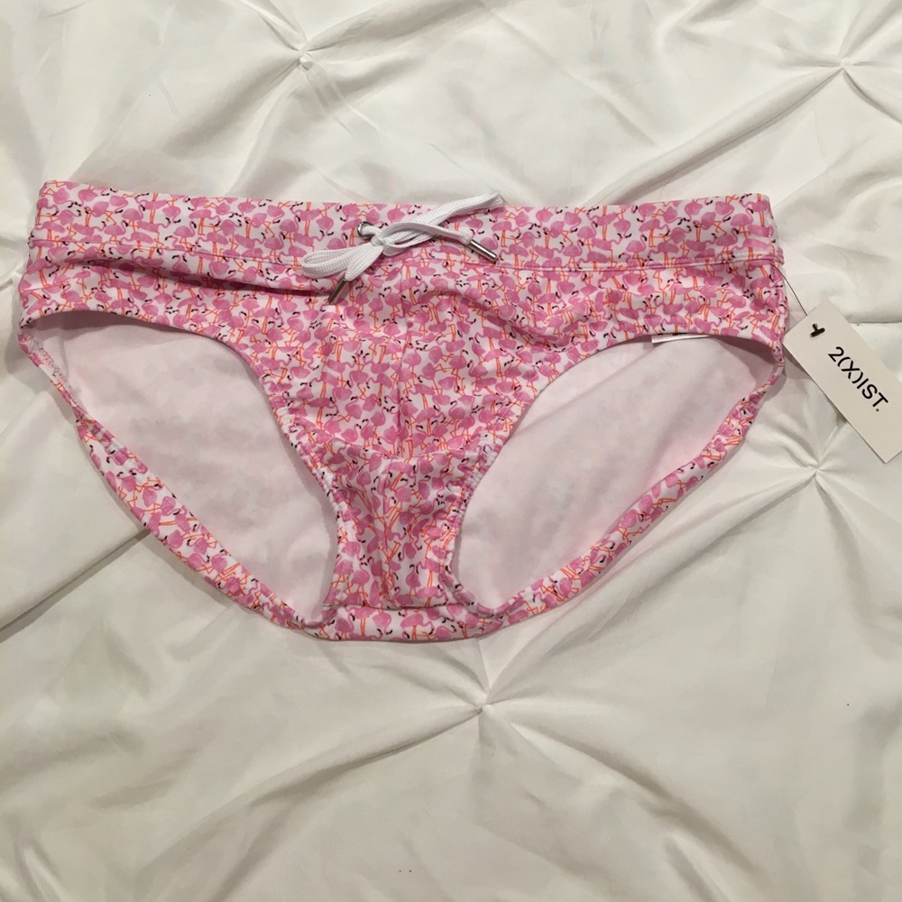 2xist Rio Swim Brief (Pink Flamingo) - NWT (Large)